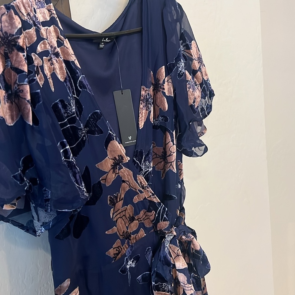 Lulus Floral Burnout Velvet Wrap Dress - Picture 7 of 11